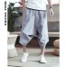 Sinicism 5XL Men's Wild Crotch Harem Pants Summer Baggy Pure Cotton Trousers Plus Size Male Wild-leg Loose Pants Drawstring