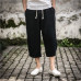 Sinicism Store Man Linen Cropped Cross Pant Trouser Men Casual Wide-Legged Bloomers Summer 2019 Male Traditional Nepal Trousers