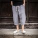 Sinicism Store Man Linen Cropped Cross Pant Trouser Men Casual Wide-Legged Bloomers Summer 2019 Male Traditional Nepal Trousers