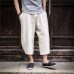 Sinicism Store Man Linen Cropped Cross Pant Trouser Men Casual Wide-Legged Bloomers Summer 2019 Male Traditional Nepal Trousers