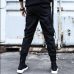 Streetwear Ribbons Casual Pants Men Black Slim Mens Joggers Pants Side-pockets Cotton Camouflage Man Trousers