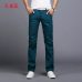 TANGYAXUAN New Design Casual Men pants Cotton Slim Pant Straight Trousers Fashion Business Solid Khaki Black Pants Men 28-38