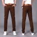 TANGYAXUAN New Design Casual Men pants Cotton Slim Pant Straight Trousers Fashion Business Solid Khaki Black Pants Men 28-38