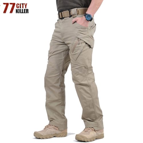 Tactical Pants Army Military Style Cargo Pants Men IX9 S-5XL Combat Trousers Casual Work Trousers SWAT Thin Pocket Baggy Pants