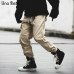 Una Reta Man Pants New Fashion Streetwear Stitching Color Joggers Hip Hop Long Pants Men Elastic Waist Cargo Pants Men