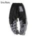 Una Reta Man Pants New Fashion Streetwear Stitching Color Joggers Hip Hop Long Pants Men Elastic Waist Cargo Pants Men