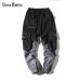 Una Reta Man Pants New Fashion Streetwear Stitching Color Joggers Hip Hop Long Pants Men Elastic Waist Cargo Pants Men