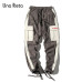 Una Reta Man Pants New Fashion Streetwear Stitching Color Joggers Hip Hop Long Pants Men Elastic Waist Cargo Pants Men