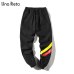 Una Reta Man Pants New Fashion Streetwear Stitching Color Joggers Hip Hop Long Pants Men Elastic Waist Cargo Pants Men