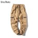 Una Reta Man Pants New Fashion Streetwear Stitching Color Joggers Hip Hop Long Pants Men Elastic Waist Cargo Pants Men