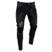 2018 Men Stylish Ripped Jeans Pants Biker Skinny Slim Straight Frayed Denim Trousers New Fashion skinny jeans men Clothes