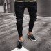 2018 Men Stylish Ripped Jeans Pants Biker Skinny Slim Straight Frayed Denim Trousers New Fashion skinny jeans men Clothes