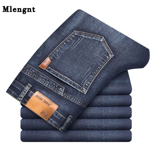 2018 New Business Mens Classic Denim Jeans Black Summer Thin Slim Fit Pants High Stretch Fashion Skinny Male Vintage Jeans ZLS11