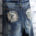 2018 New Men's Denim Shorts Hole Paint Personality Denim Pants Fashion Skinny Simple Cotton Comfortable Male Destroyed Jeans