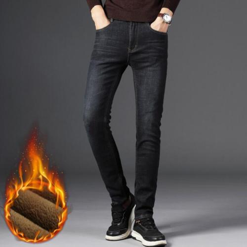 2018 Stylish Warm Winter Men Causal Jeans Hot Sales Stretch Trousers Male Free Shipping