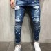 2018 new Fashion Jeans Men Casual Trousers Casual Fitted Bottoms Zipper Streetwear Hip Hop Straight male personality denim pants