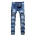 2019 New Fashion Jeans Hip Hop  Moto Mens Designer Clothes New Fashion Distressed Ripped Skinny Denim Biker Jeans Dropshipping