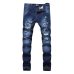 2019 New Fashion Ripped Jeans Men Patchwork Hollow Out Printed Beggar Cropped Pants Man Cowboys Demin Pants Male Dropshipping