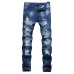 2019 New Fashion Ripped Jeans Men Patchwork Hollow Out Printed Beggar Cropped Pants Man Cowboys Demin Pants Male Dropshipping