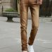 2019 Spring Summer New Fashion Men Casual Stretch Skinny Jeans Slim fit Trousers Tight White Pants Solid Colors