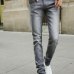 2019 Spring Summer New Fashion Men Casual Stretch Skinny Jeans Slim fit Trousers Tight White Pants Solid Colors