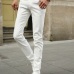 2019 Spring Summer New Fashion Men Casual Stretch Skinny Jeans Slim fit Trousers Tight White Pants Solid Colors