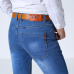 2019 Summer New Men's Thin Light Jeans Business Casual Stretch Slim Denim Jeans Light Blue Trousers Male Brand Pants Plus Size