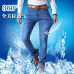 2019 Summer New Men's Thin Light Jeans Business Casual Stretch Slim Denim Jeans Light Blue Trousers Male Brand Pants Plus Size