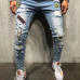 BDLJ 2019 Men Stylish Ripped Jeans Pants Biker Skinny Slim Straight Frayed Denim Trousers New Fashion Skinny Jeans Men Clothes