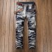 Famous TANGYAXUAN Brand Fashion Designer Jeans Men Straight Dark Blue Color Printed Mens Jeans Ripped Jeans,96% Cotton