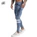 Gingtto Mens Skinny Jeans Slim Fit Ripped Jeans Big and Tall Stretch Blue Jeans for Men Distressed Elastic Waist 32 Leg 30 zm49