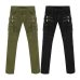 Green Black Denim Biker Jeans Mens Skinny 2019 Runway Distressed Slim Elastic Jeans Hip Hop Washed Skateboard Trouers Streetwear