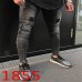 High Quality Men Elastic Skinny Jeans Wrinkle in Knee Hip Hop Biker Pants Thigh Ankle Zipper Male Ripped Trousers Dropshipping