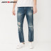 Jack & Jones Brand men jeans fasion holes cotton and linen slim long male jeans mens ripped jeans |217232518