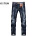 KSTUN New Arrivals Jeans Men Quality Brand Business Casual Male Denim Pants Straight Slim Fit Dark Blue Men's Trousers Yong Man