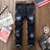 Male hole badge embroidery style denim trousers pants  2018 Fashion New Men's Casual Slim Patch Jeans Dropshipping