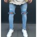 Men Clothes 2018 Hip Hop Sweatpants Skinny Motorcycle Denim Pants Zipper Designer Black Jeans Mens Casual Men Jeans Trousers