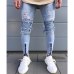 Men Clothes 2018 Hip Hop Sweatpants Skinny Motorcycle Denim Pants Zipper Designer Black Jeans Mens Casual Men Jeans Trousers