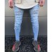 Men Clothes 2018 Hip Hop Sweatpants Skinny Motorcycle Denim Pants Zipper Designer Black Jeans Mens Casual Men Jeans Trousers