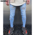 Men Clothes 2018 Hip Hop Sweatpants Skinny Motorcycle Denim Pants Zipper Designer Black Jeans Mens Casual Men Jeans Trousers