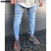 Men Clothes 2018 Hip Hop Sweatpants Skinny Motorcycle Denim Pants Zipper Designer Black Jeans Mens Casual Men Jeans Trousers