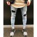 Men Clothes 2018 Hip Hop Sweatpants Skinny Motorcycle Denim Pants Zipper Designer Black Jeans Mens Casual Men Jeans Trousers