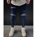 Men Clothes 2018 Hip Hop Sweatpants Skinny Motorcycle Denim Pants Zipper Designer Black Jeans Mens Casual Men Jeans Trousers