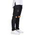 Men Jeans Stretch Destroyed Ripped Design Fashion Ankle Zipper Skinny Jeans For Men E5020