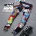 Men's Fashion Cool Style Multicolor Patchwork Straight Tube Full Length Button Jeans