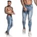 Mens Skinny Jeans 2019 Super Skinny Jeans Men Non Ripped Stretch Denim Pants Elastic Waist Big Size European W36 zm01