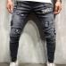 NEW 2019 fashion men's hole embroidery jeans Hip-hop slim men jeans