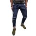 NIBESSER 2019 Skinny Jeans Men Sexy Ripped Hole Stretch Denim Trousers Male Autumn Straight Streetwear Pencil Jeans Plus Size