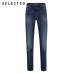 SELECTED Cotton-blend slim faded and washed jean pants C|418232519