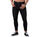 SHUJIN 2018 Men's Harem Jeans Washed Feet Shinny Denim Black Pant Hip Hop Sportswear Elastic Waist Joggers Pants Plus Size 3XL